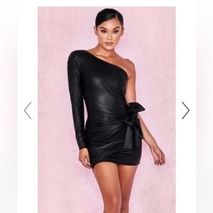 Black faux leather dress from House of CB size small